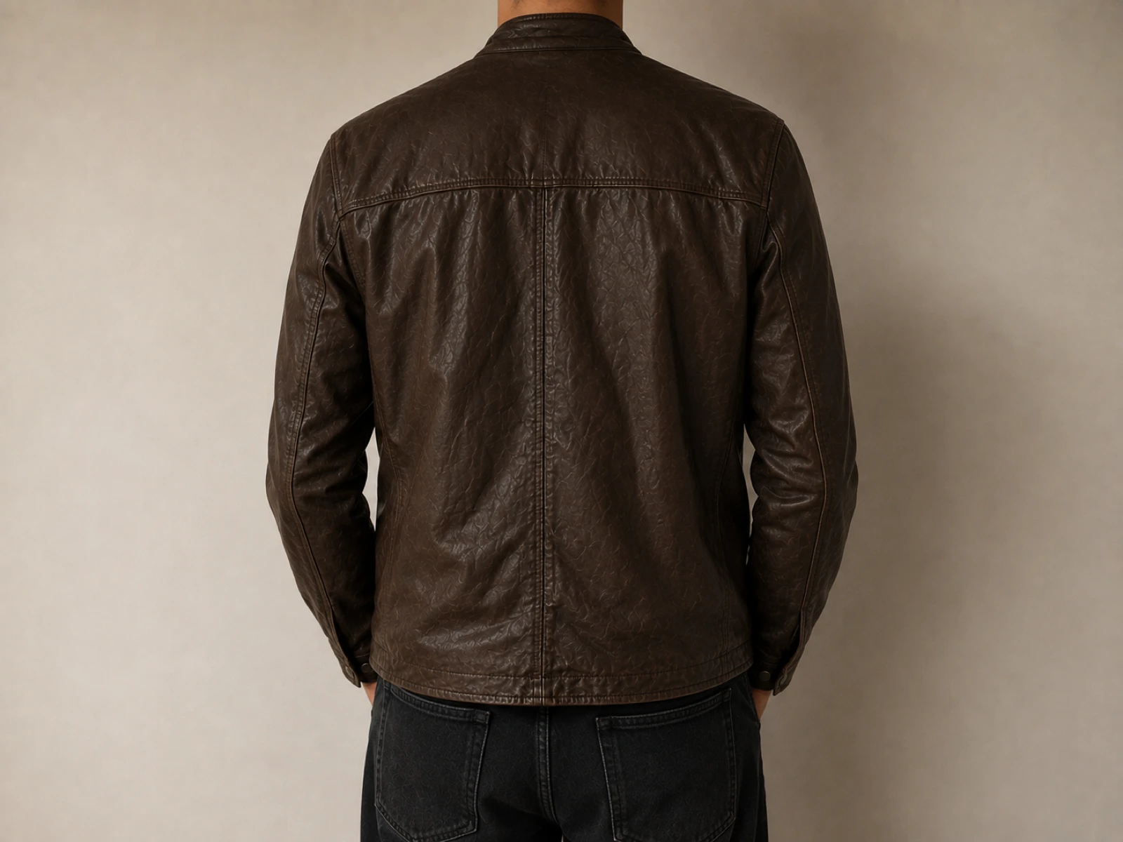 Veste en cuir marron Freaky Nation – Homme – Taille L– Très bon état – photo 2